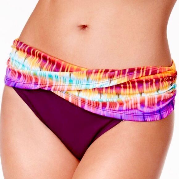 New. BLEU Rod Beattie Multicolored sarong bikini bottom.  14 - Picture 2 of 10